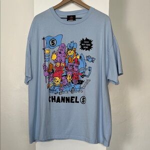 CHANNEL 5 Light Blue Graphic Tee